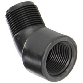 Banjo SL100-45 Polypropylene Pipe Fitting, 45 Degree Street Elbow, Schedule 80, 1" NPT Female x NPT Male