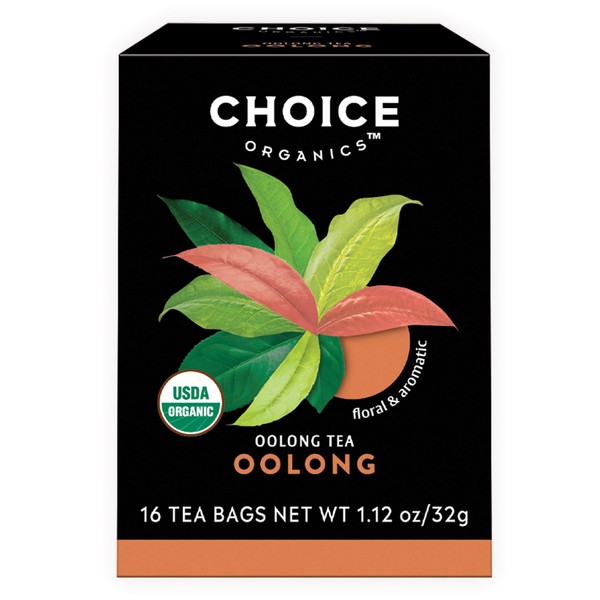 Choice Organics - Organic Oolong Tea (1 Pack) - Fair Trade - Compostable - Contains Caffeine - 16 Organic Oolong Tea Bags