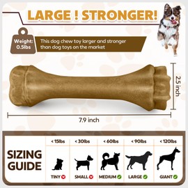 PUPTILY Dog Toys for Aggressive Chewers, Indestructible Bones for Aggressive Chewers, Tough Puppy Chew Toy for Heavy Duty Dogs, Big Dog Teething Toys with Durable Nylon for Large/Medium Breed Puppies