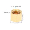 PATIKIL 1/4" NPT Female Brass Pipe Fitting Cap, 5Pcs Outer