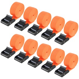 10 Pack Lashing Straps, Tie Down Straps, Adjustable Buckles for Suitcases, Backpacking, Trail Camera,Sleeping Bag,Outdoor