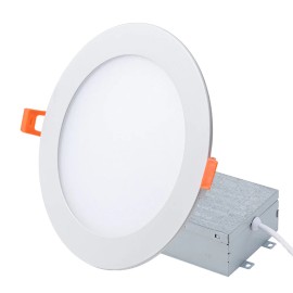 Local Warehouse 12 Pack 6 Inch 12W Ultra-Thin LED Recessed Ceiling Light for Bedroom Kitchen Hallway Living RoomColor: White, Emitting Color: 5CCT, Lamp Power(W): 6inch 12W