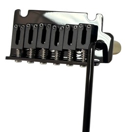 OVSAL 10.5mm Electric Guitar Bridge Vacuum Black 2 Point tremolo bridge Brass Block Stainless Steel Saddles Plate Electric Guitar Bridge 6 String Start Stratocaster
