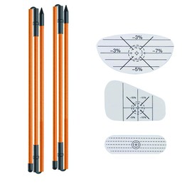 Golf Alignment Sticks-2pcs with 10pcs-Golf Impact Tape, Training Aid Swing Trainer for Iron, Wood & Fairway Putting Clubs Aiming(Orange)