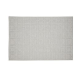 Set of 2 Squares Vinyl Placemat 13" x 19" Wipes Clean Silver