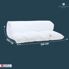 Double Size Luxury Egyptian Cotton Hollowfibre Filled 13.5 Tog Duvet