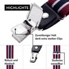 DonDon Men's Fashion Braces Suspenders 2,5 cm 1,0" Wide with