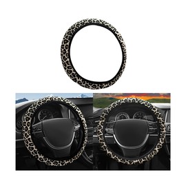 CGEAMDY Car Steering Wheel Cover Universal Car Steering Wheel Cover Universal Size 38 cm Non-Slip Steering Wheel Cover Soft Comfortable Steering Wheel Protector for Car Accessories (Beige)