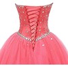 Likedpage Women's Sweetheart Ball Gown Tulle Quinceanera Dresses Prom Dress
