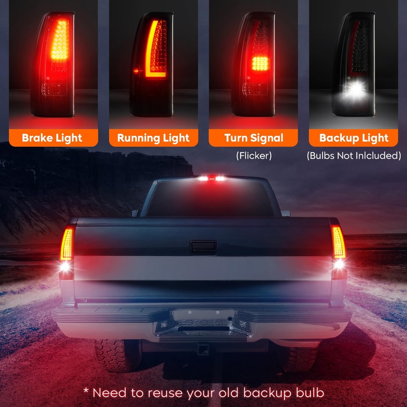 Tail Light + 3rd Brake Cargo Lamp for Chevy Silverado