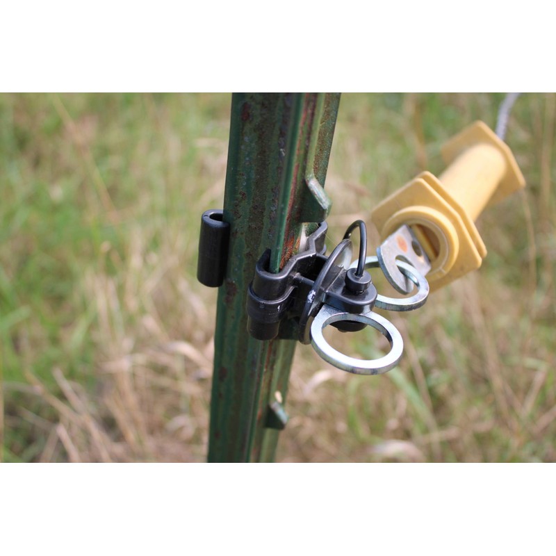 10pc T-Post Electric Fence Gate Hook Heavy Duty Eyelet Set
