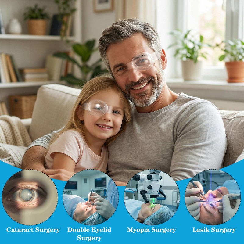 6Pcs Clear Eye Cover After Cataract Surgery Breathing Hole Self-Adhesive