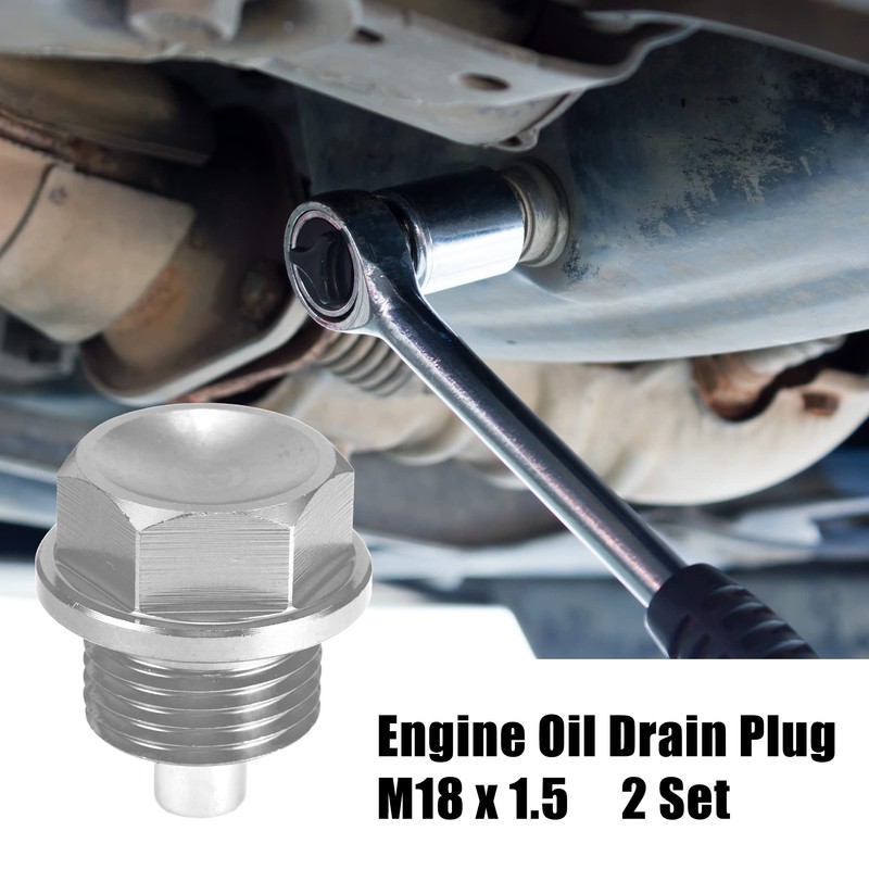 X AUTOHAUX 2 Set M18x1.5 Oil Drain Plug Aluminum Alloy