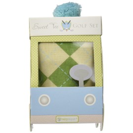 Baby Aspen Three Piece Layette Set in Golf Cart Package, Green/White, 0-6 Mos.