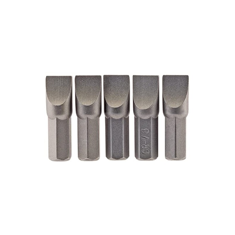 Draper 64013 8.0mm 1/4" Hex Plain Slot Insert Bit 25mm