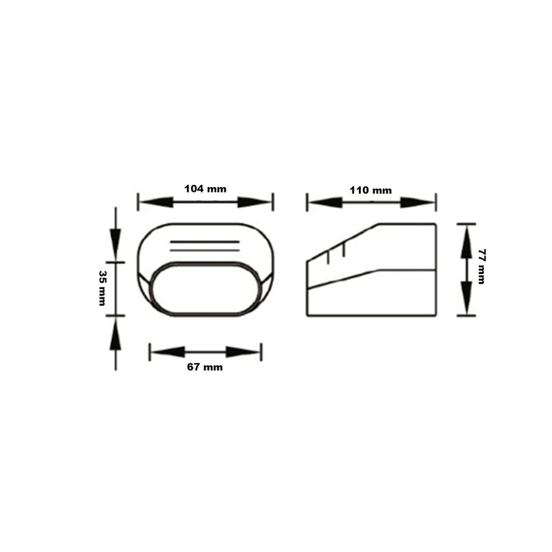 TS 100 EXC Pipe Outlet End Piece Brown for Duct
