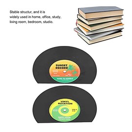 Extremos De Libro Para Sujetar Libros De Alta Resistencia, 2 Extremos De Libro Decorativos Para Estantes, Soporte De Libro Con Forma De CD Vintage, Soporte Organizador Para Estantes, Decoración Del Ho