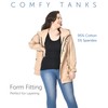Comfneat Women's Basic Tanks Comfy Top (Color-Set-2 4-Pack, L)