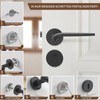 Amerdeco Door Handle Set Black Aluminium - PZ Door Fitting