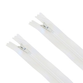 Seeking ROAM Standard Zippers, Nylon Coil, 2 Pieces (White, 14" Inch)
