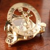 Monsterzeug Sundial Pocket Compass Pocket Watch with Compass Gift for