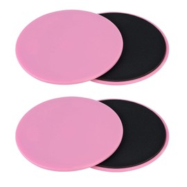 2 Pair Exercise Core Sliders, Yoga Pilates Gliding Disc, Sliders for Working Out Yoga Pilates Gliding Disc Liders Exercise Fitness Sliders, Fitness Home Gym Stretch Double Sided Sliding Plates (Pink)