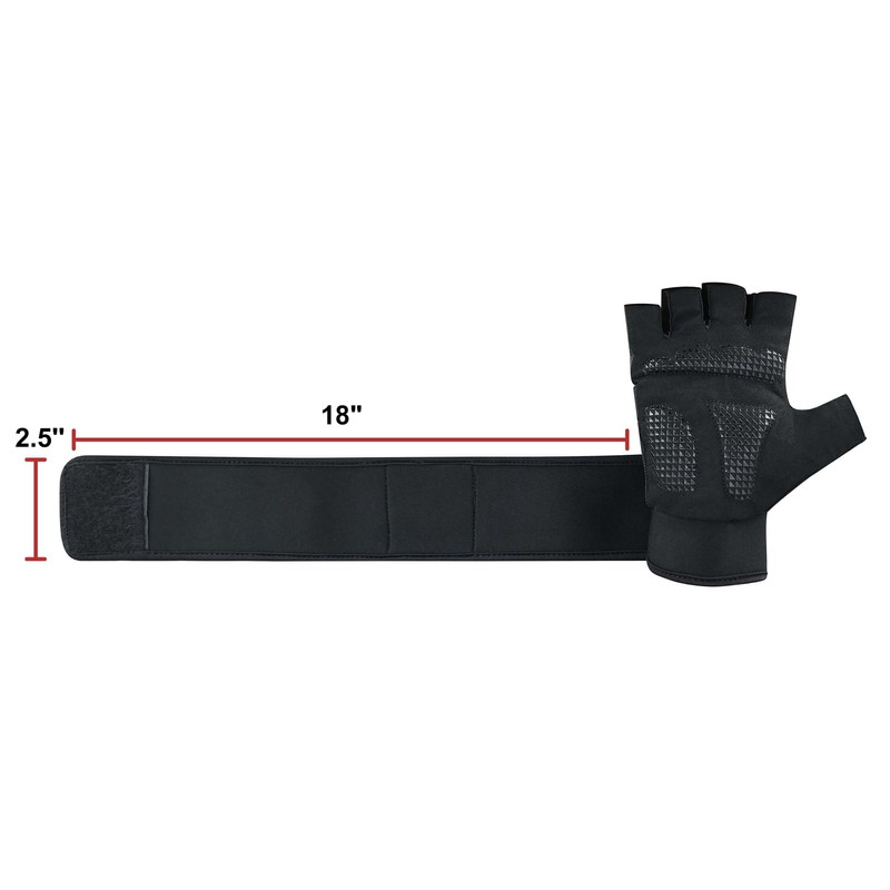 ROBOX Weightlifting Wrist Support Gloves, Gym Heavy Lifting Breathable Palm
