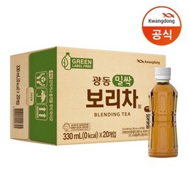 Guangdong direct murabell wheat barley tea 330ml x20 bottle / 광동직송 무라벨 밀싹보리차 330ml x20병