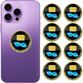 8 Pcs Cell Phone Blocker Protection Neutralizers Stickers for Smart Phones Tablets Laptops Computer WiFi Priner TV Electronic Devices Black