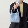 DSGUTWO Woven Top Handle Handbag for Women, Small Hobo Bag