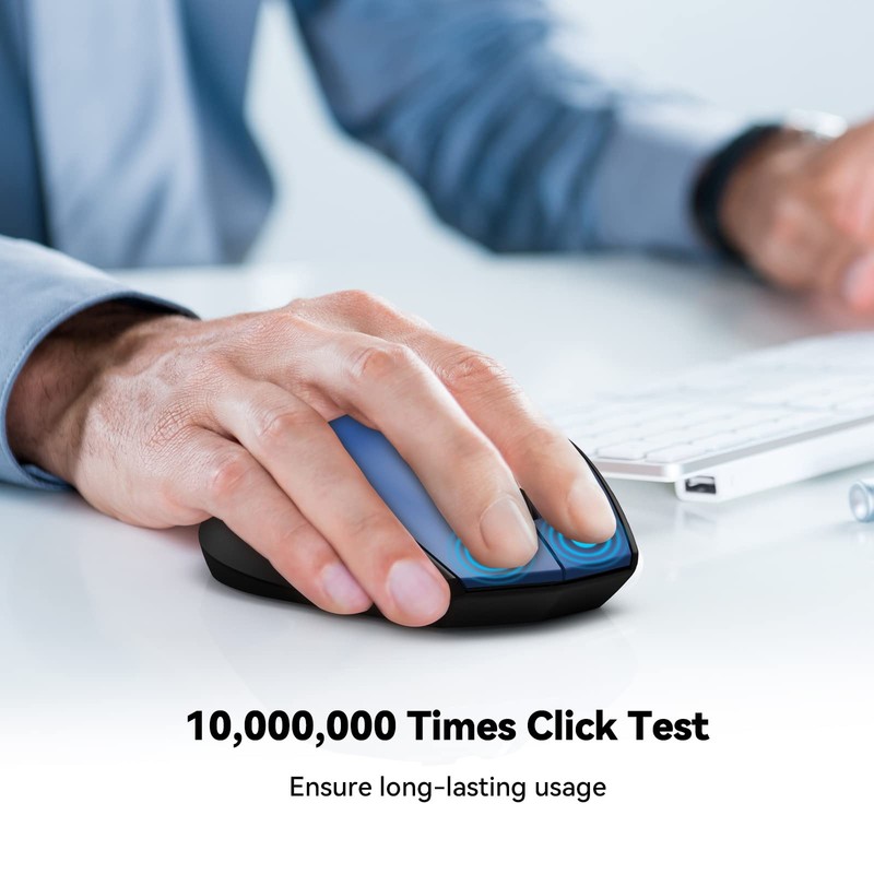 TECKNET Bluetooth Mouse, 4800 DPI Wireless Mouse, 2-Year Battery 6