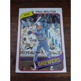1980 Topps Paul Molitor ExMint or Better, No Creases