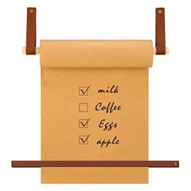 Lincia Kraft Paper Roll Wall Art Dispenser With Leather Straps And Wood Holder 30M