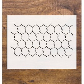 Chicken Wire Chain Link Fence Reusable Stencil 11x8.5 - Arts & Crafts Material Scrapbooking Stencil Graffiti Template Decorative DIY Craft