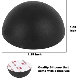 AZEAM 1.25" Silicone Hemisphere Bumpers Isolation Feet Rubber Non-Skid 4 Pcs