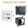 BOPLAT 20Amp Power Outlet and Ethernet Coax HDMI Wall Plate