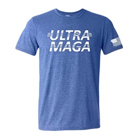 Zepp Tees Ultra MAGA Shirt Conservative Republican Deplorable Meme Blue XL