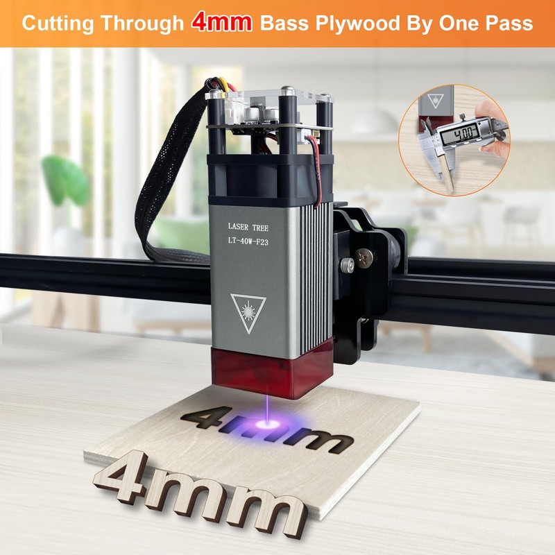 Upgraded 40W Laser Module, LASER TREE 23mm Fixed Focus Balance