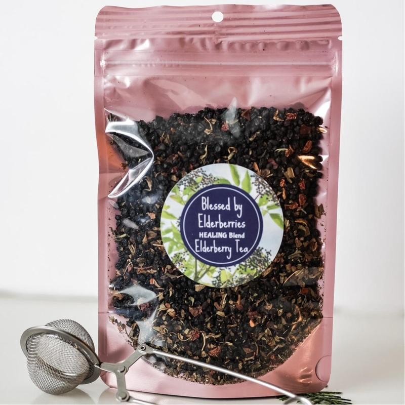 Blessed by Elderberries Healing Blend Elderberry Tea - Specification: 1oz