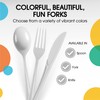Disposable White Plastic Forks 200 Pcs - Heavy Duty White
