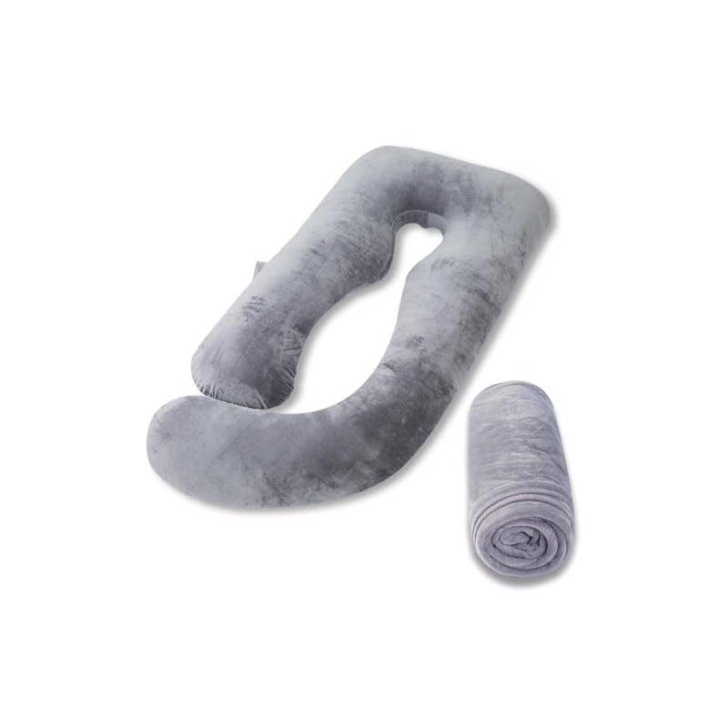 AS AWESLING Full Body Pillow Velour Pillowcase, Pregnancy Pillows Cover,