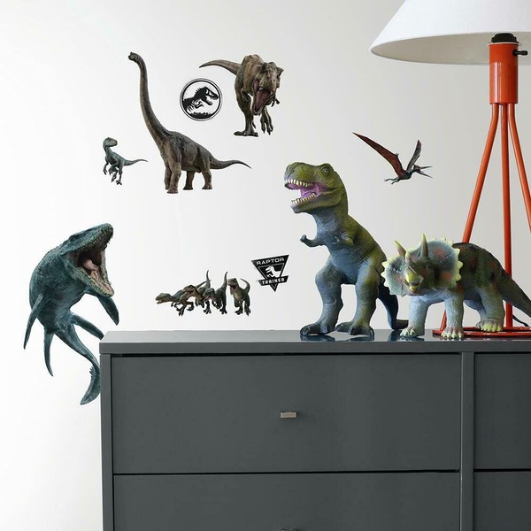 Jurassic World Fallen Kingdom Peel and Stick Wall Decals by RoomMates, RMK3798SCS