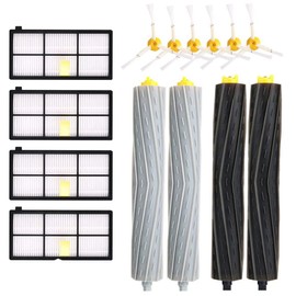 YanBan Replacement Parts Kit for iRobot Roomba 960 980 990 900 890 896 885 886 865 866 800 805 860 861 870 871 880 Accessories Kit with 6 Side Brushes + 4 HEPA Filter + 2set/4pcs Rollers