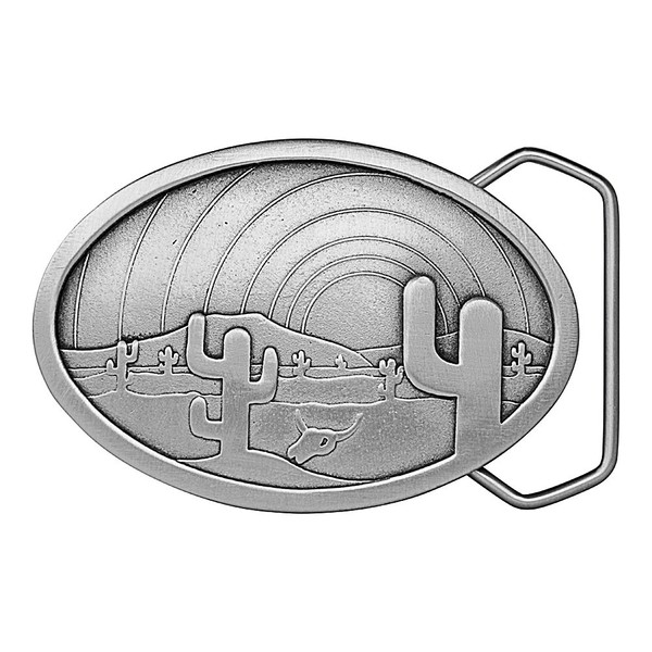 Indiana Metal Craft Cactus Desert Pewter Belt Buckle - Made