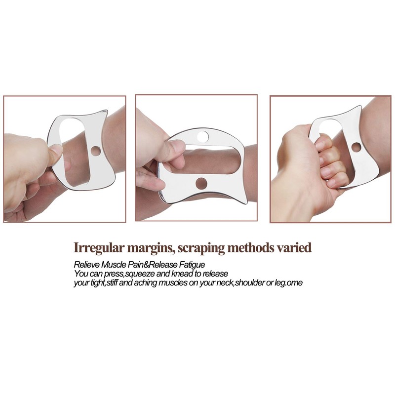 Guasha Massage Tools,Medical Grade Stainless Steel Scraping Tool for Soft