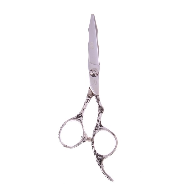 Professional Salon/Barber Shears Off Set with Engraved Roses on the Handle, 5.5 Inch