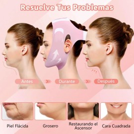 3pz Faja Mentonera Reduce Arruga Papada Y Adelgazante Facial