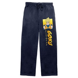 Bioworld Dragon Ball Z Goku Character Adult Navy Graphic Pajama Pants-XXL