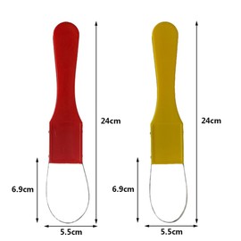 ‌MOTRAIN Upgraded 2-Pack Stainless Steel Hand Loop Weeders, Iron Loop Design with Sharp Blades & Ergonomic Plastic Handle for Lawn, Garden Weed Removal (Portable & Durable, Yellow & Red)
