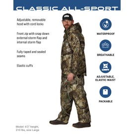 FROGG TOGGS Men's Standard Classic All-Sport Waterproof Breathable Rain Suit Camo, Realtree APX, XX-Large